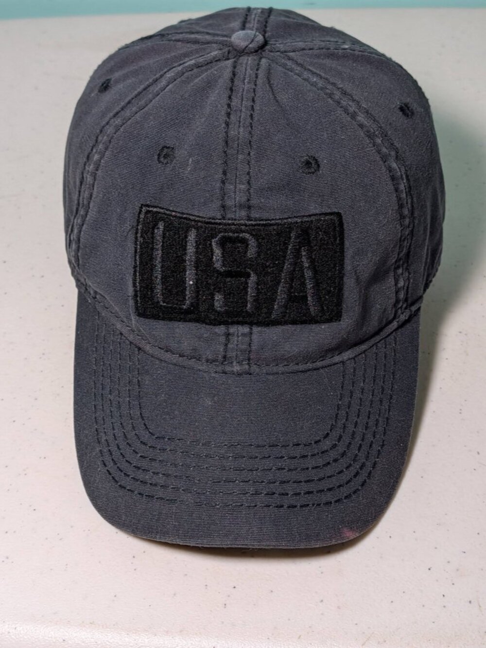 USA Adjustable Patch Hat 100% Cotton Blue - Picture 10 of 10